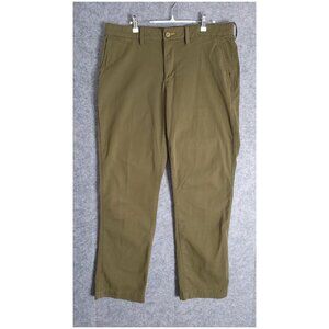 LL BEAN Comfort Stretch Chino Pants Standard Fit Straight Leg 36x32 Green 513007